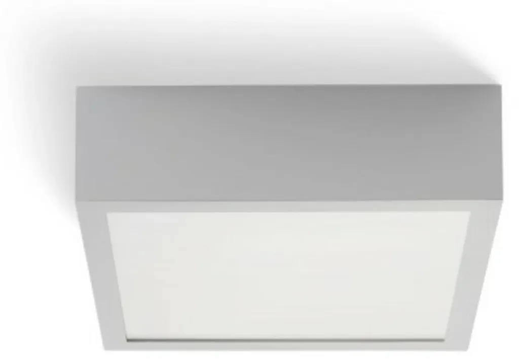 Luminaire apparent LED carré 20x20 cm blanc chaud 12W RENDL R13707