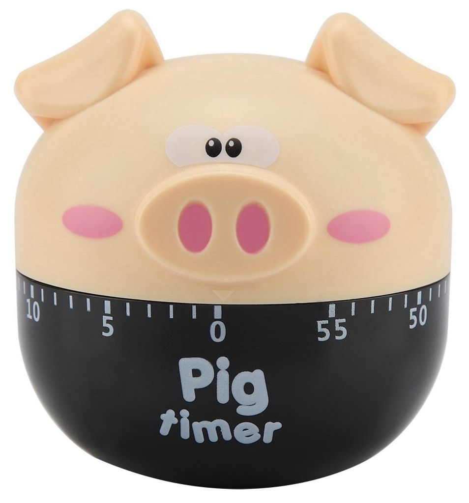 Niedlicher Cartoon-Schwein-Küchentimer, mechanischer Timer, Zähler für das Kochen, Timing-Tool