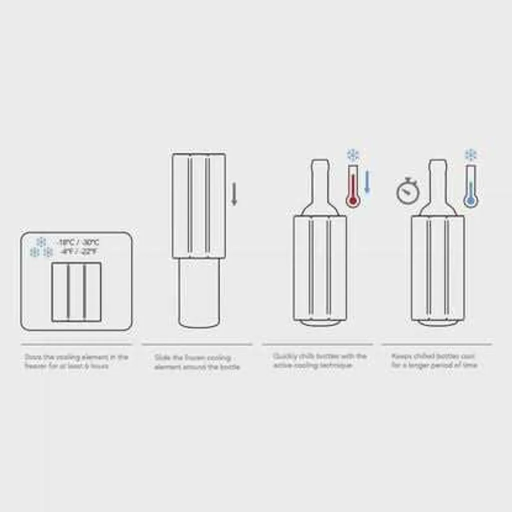 Refrigeratore Vino Vacu Vin Hexo Graphite - Design Moderno 2-in-1 - 10