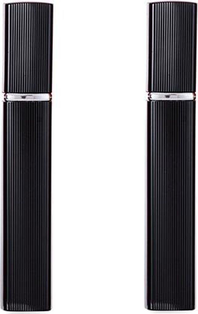 INF Elegante schwarze Sprühflasche aus Aluminium und Glas - 2er-Pack