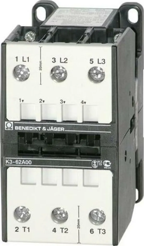 Contacteur triphasé Benedict Schütz 30kW K 3-62A00 bobine 230V AC