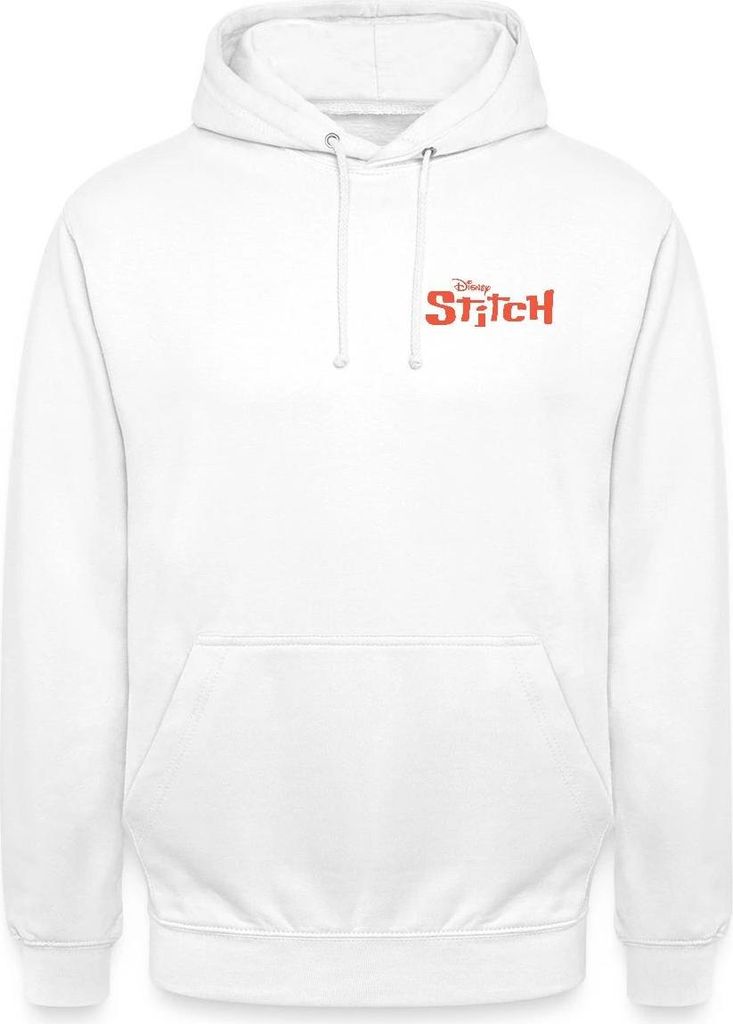 Lilo & Stitch | Stitch Mit Surfbrett Uni Hoodie, 3XL, Weiß