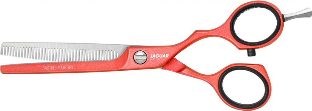 Jaguar Haarscherer 5,5" 3054-9 Pastell Plus 40 Coral Offset Modellierschere White Line