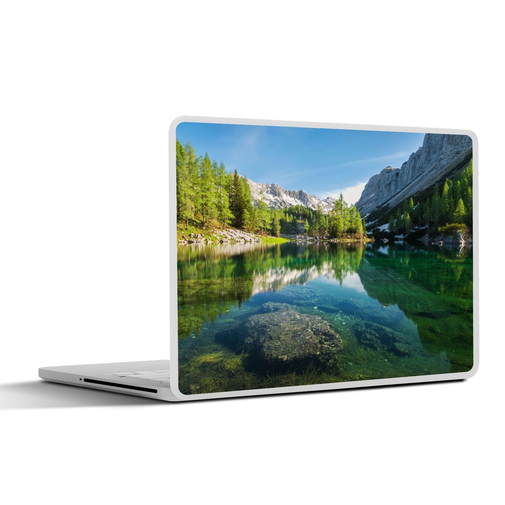 MuchoWow Laptop Aufkleber Sticker Cover Wasser - Berge - Felsen 31x22.5 cm - Laptop-Deko