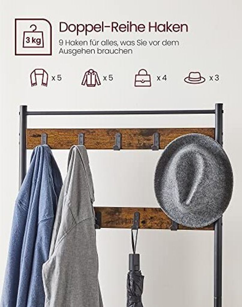 Vešiak na oblečenie, vešiak na oblečenie s lavičkou na Obrázok produktu 7