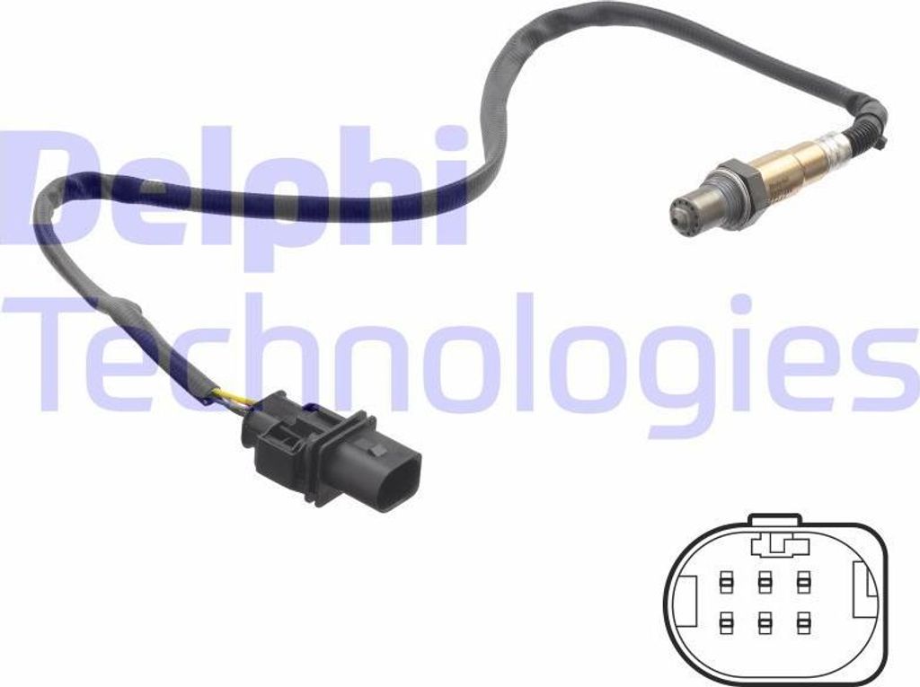 DELPHI ES21322-12B1 Lambdasonde OE 04L906262L kompatibel mit Caddy