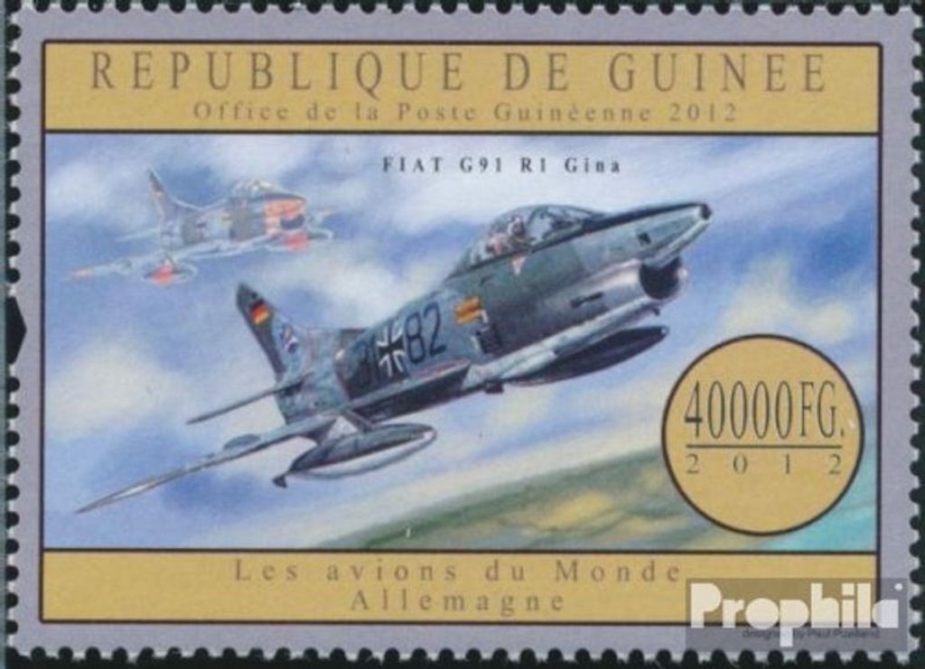 Briefmarken Guinea 2012 Mi 9576 (kompl. Ausgabe) postfrisch Flugzeuge von Deutschland