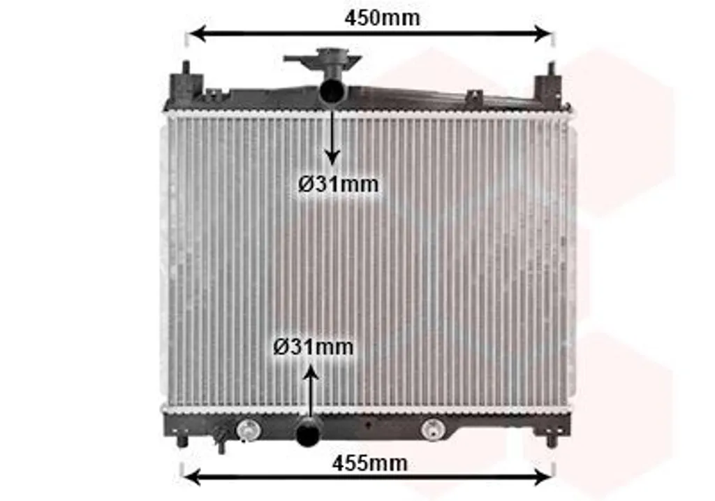 Radiateur de rechange TOYOTA Yaris P1 pour entretien circuit d'eau