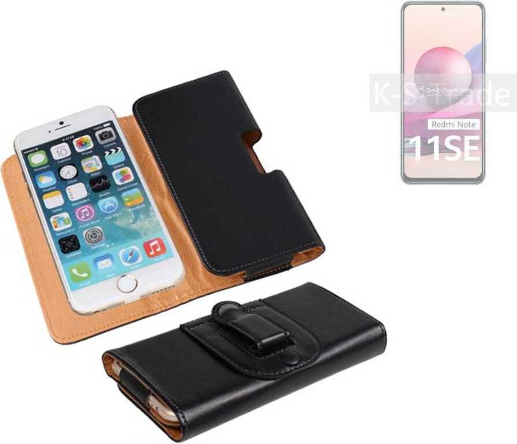 K-S-Trade Schützhülle Handyhülle kompatibel mit Xiaomi Redmi Note 11SE India Holster Gürtel Tasche Schutzhülle Handy-Tasche Smartphone Case