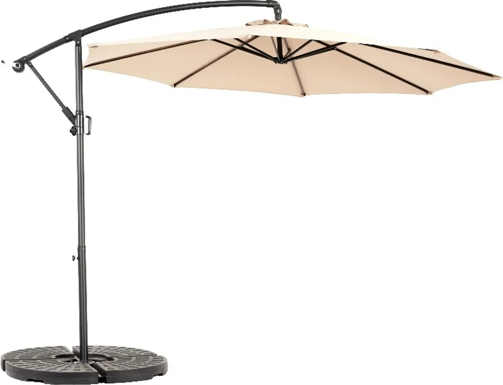 Sweiko Parasol Double Face Rectangle Kaki avec Manivelle pour Jardin