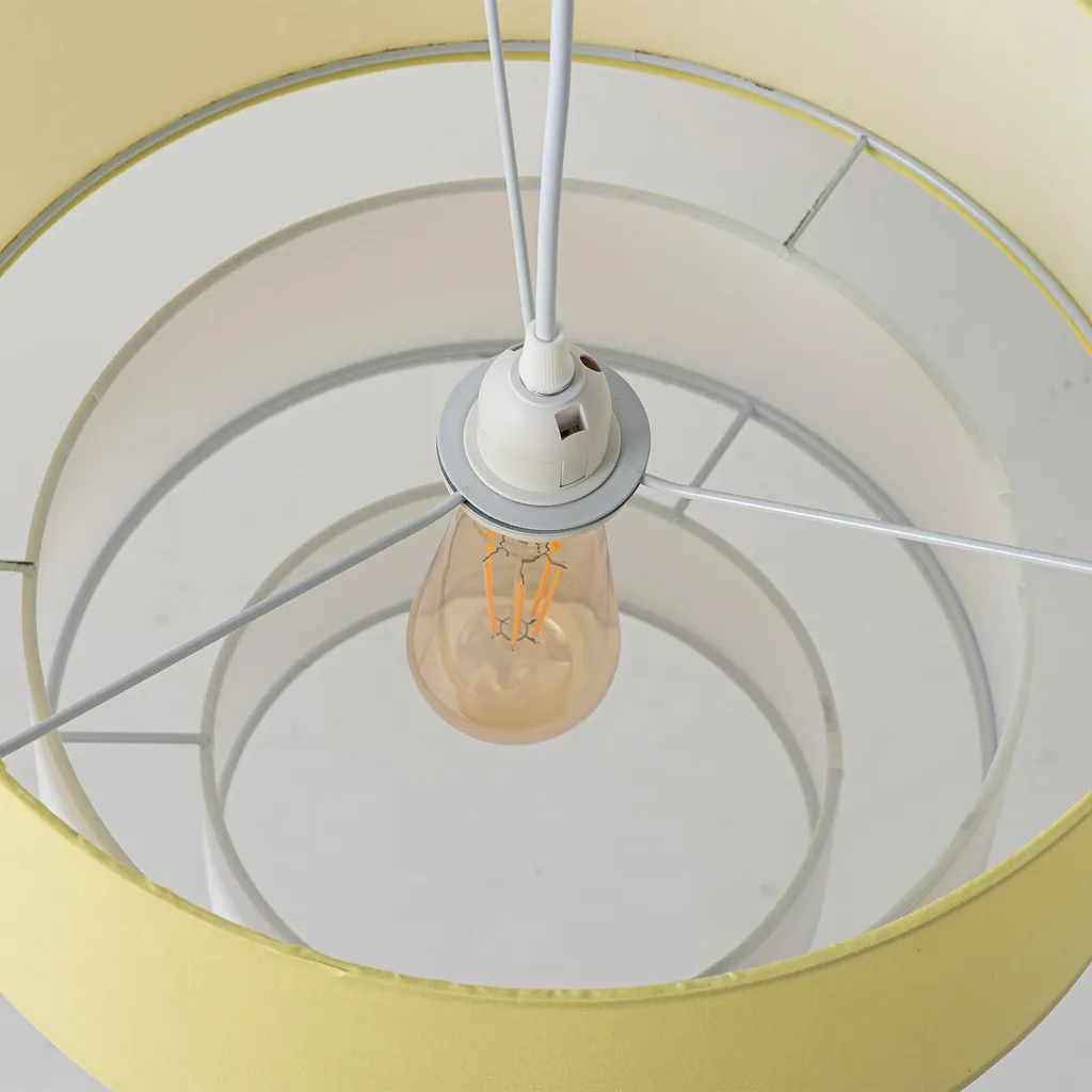 Lampada LEVEL Minimal 3 Livelli - Sospensione Chic Tessuto Ø38cm - 10