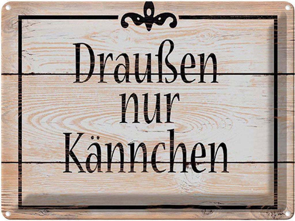 vianmo Blechschild 30x40 cm draußen nur Kännchen Kaffee Tee Essen Trinken