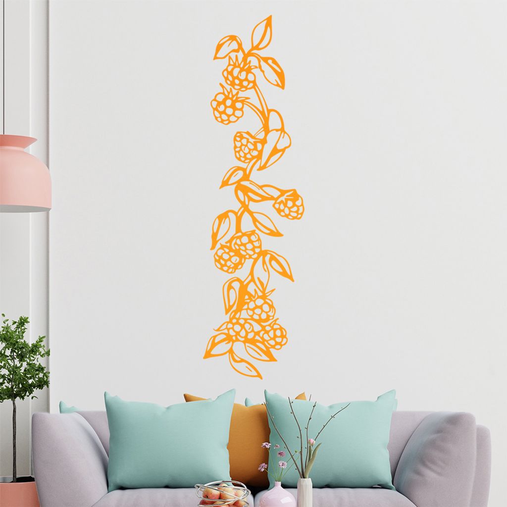 Blume - Ranken Wandtattoo in 6 Größen - Wandaufkleber Wall Sticker - Dekoration, Küche, Wohnzimmer, Schlafzimmer, Badezimmer