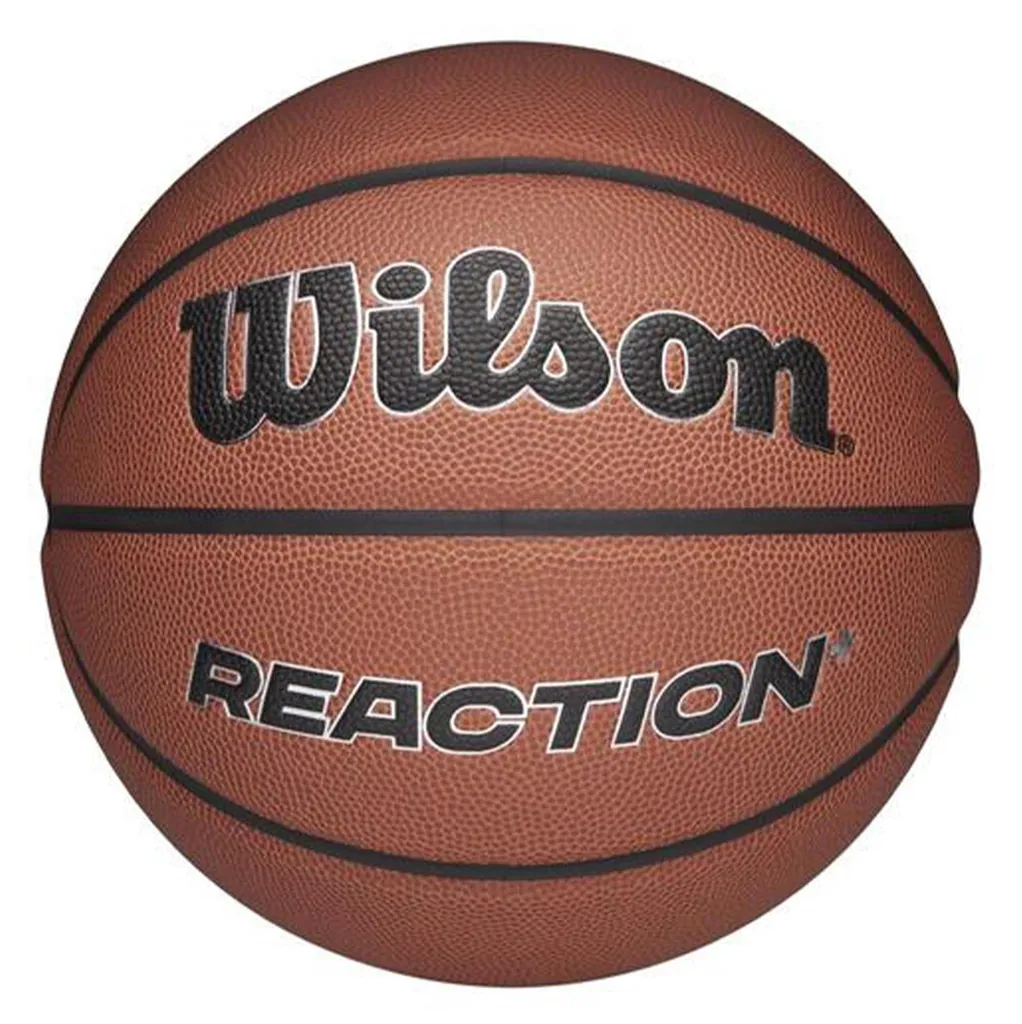 Ballon de Basket Wilson Reaction Plus Marron pour Entraînement et Match