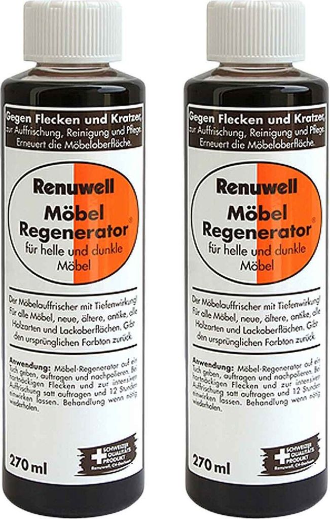 Renuwell Möbel-Regenerator Holzpflegemittel Spar-Set 2 x Produktbild 