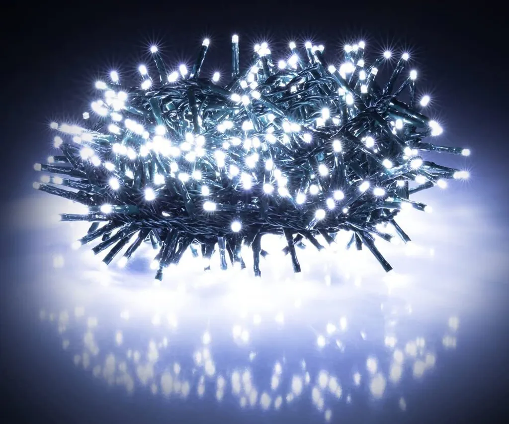 Guirlande Noël 600 LED Blanc Froid 11m : Fini le Gaspillage avec Timer