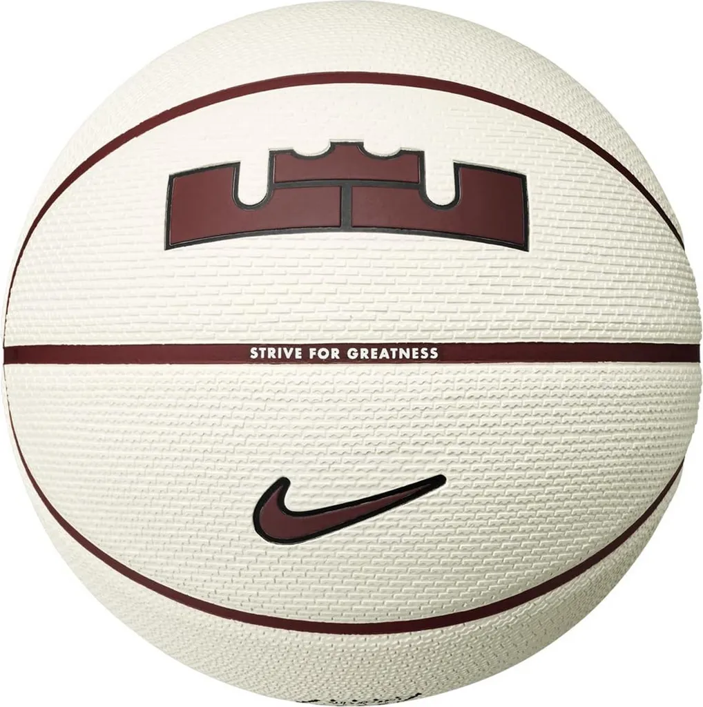 Ballon de basket Nike avec grip durable LeBron James Playground Blanc