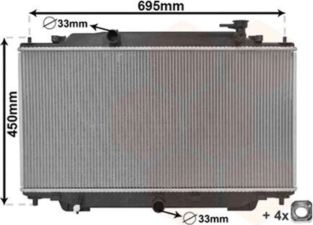 Radiatore Motore Mazda 3 Van Wezel 27012703: Montaggio Facile e Durata - 1