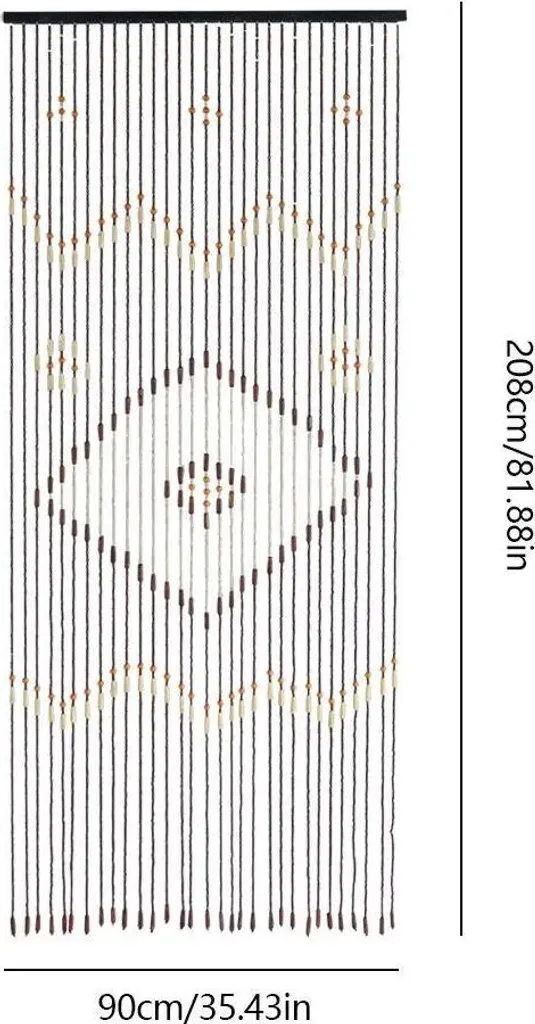 Séparation de pièce : Rideau de perles bois marron pour l'intérieur