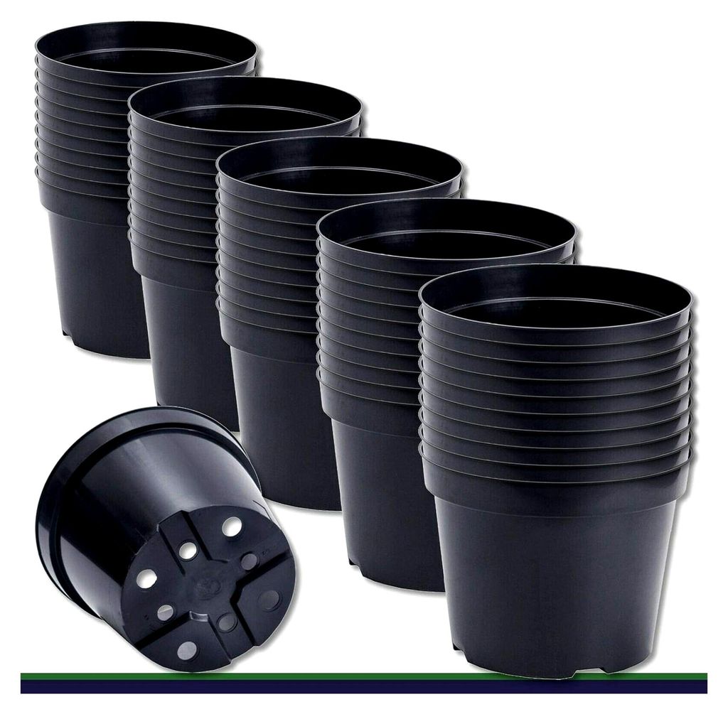 50 x Anzuchttopf Pflanztopf 10 L schwarz Ø 28 cm x 22 cm Blumentopf Blumenkübel Pflanztöpfe