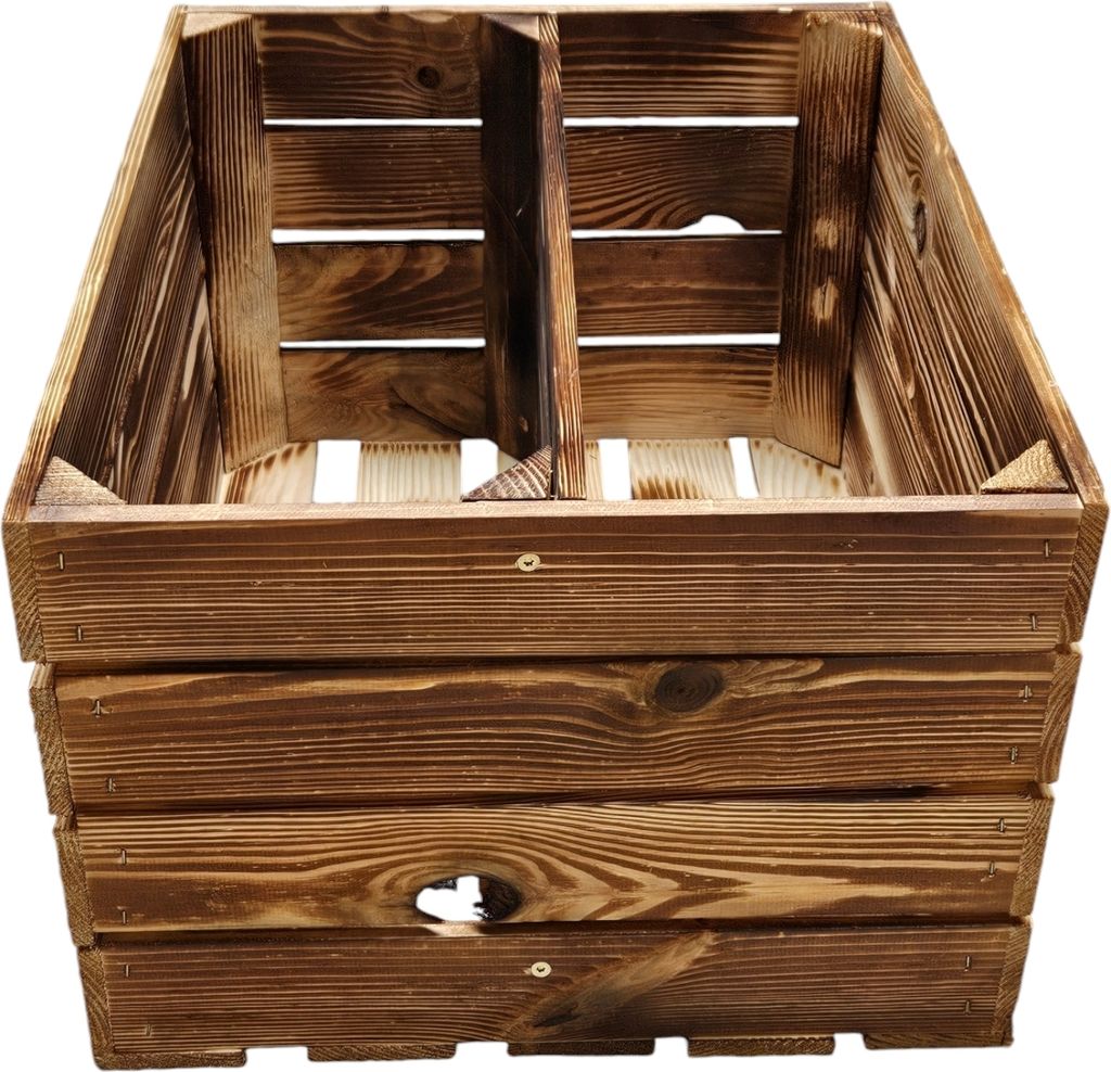 Holzkiste 50x40x30cm Geflammt Boden Lang Produktbild 8