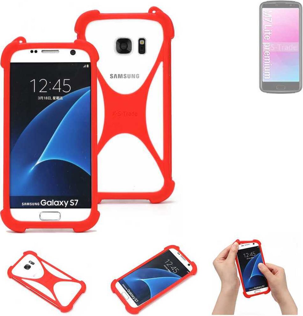 K-S-Trade Handy-Hülle kompatibel mit Bea-fon M7 Lite premium Schutz-Hülle Bumper Silikon Schutz Hülle Cover Case Silikoncase Silikonbumper TPU