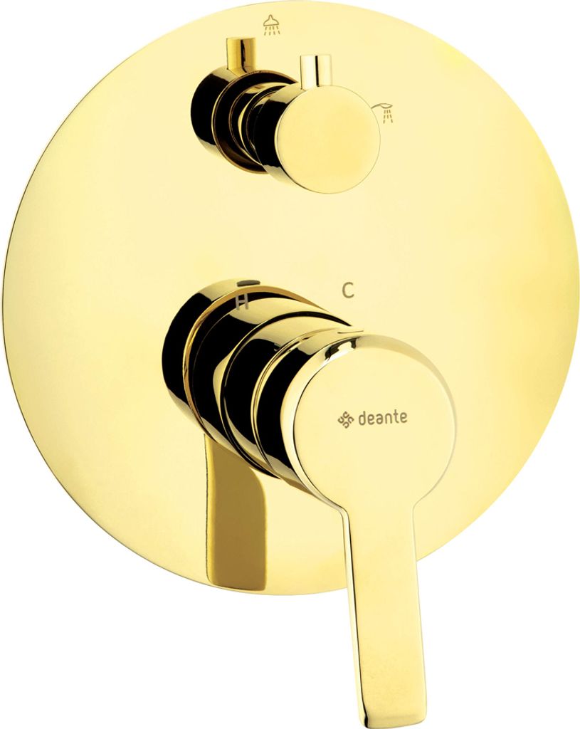 Duscharmatur, Unterputzmontage, mit Duschschalter, Gold, ARNIKA-30