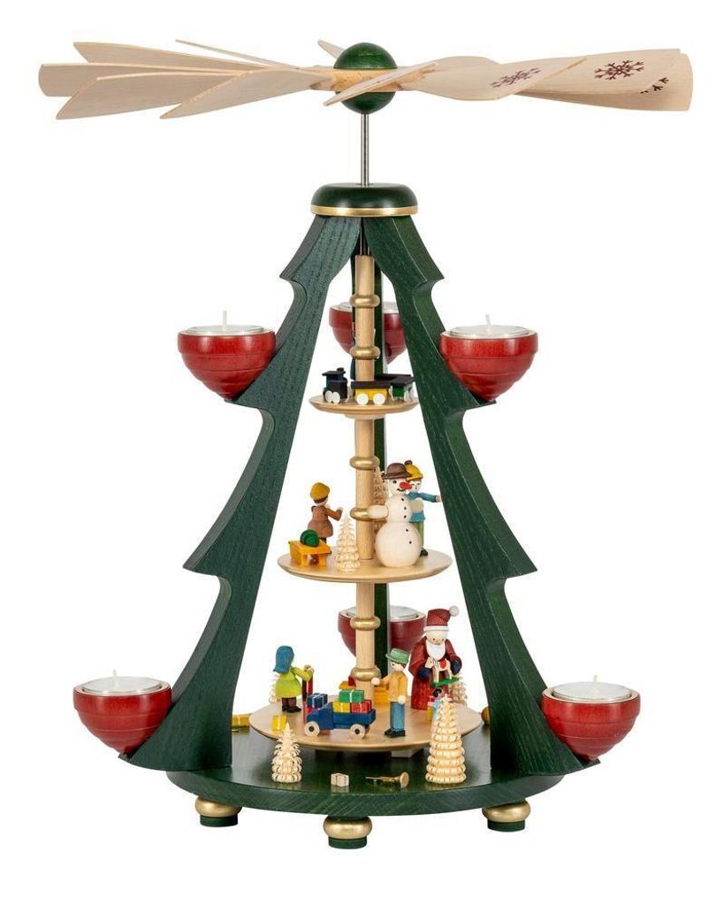 3-stöckige Pyramide Baum - Bescherung (40cm) von Richard Glässer