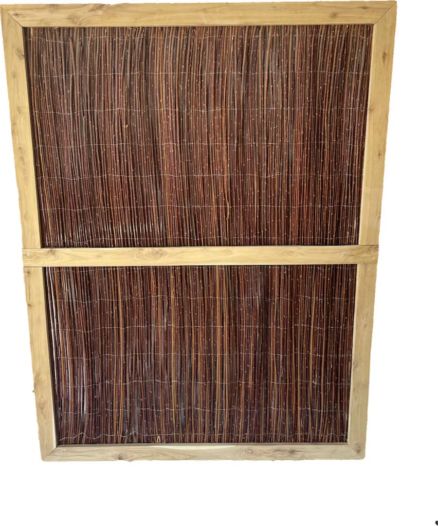 Pare-vue jardin 90x180cm naturel haute densité clôture occultante