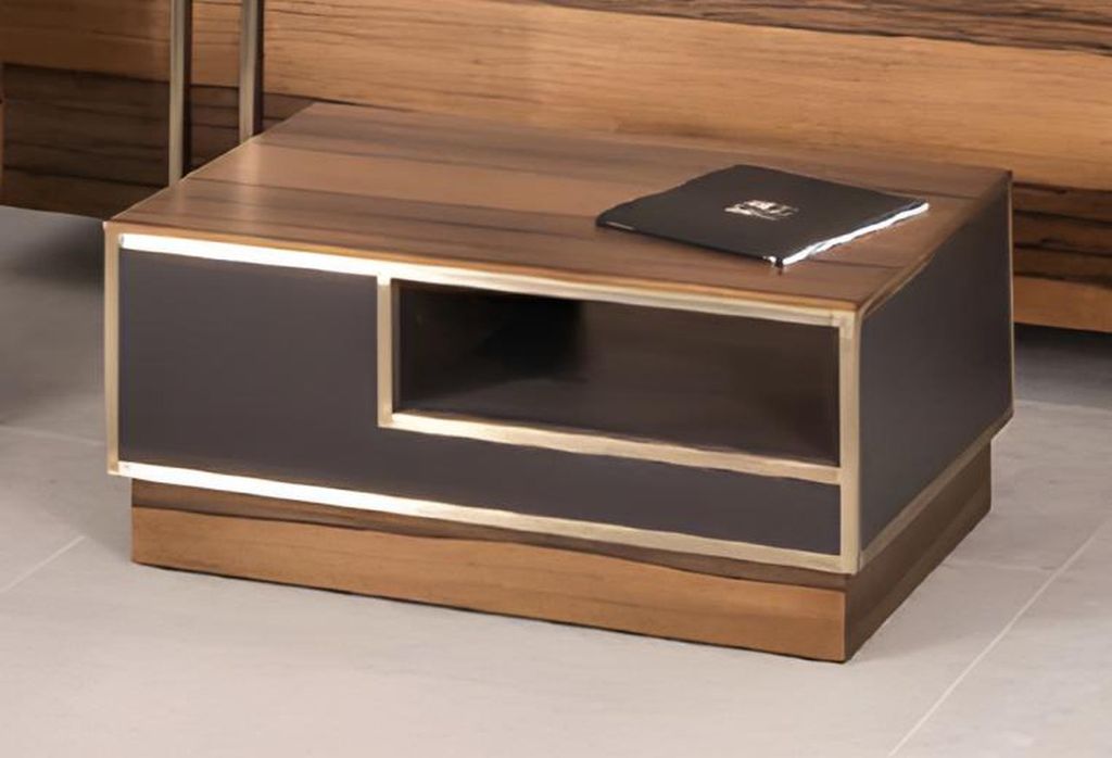 Tisch Holz Couchtisch Moderne Design Beige Tische Büro Braun Einrichtung Neu