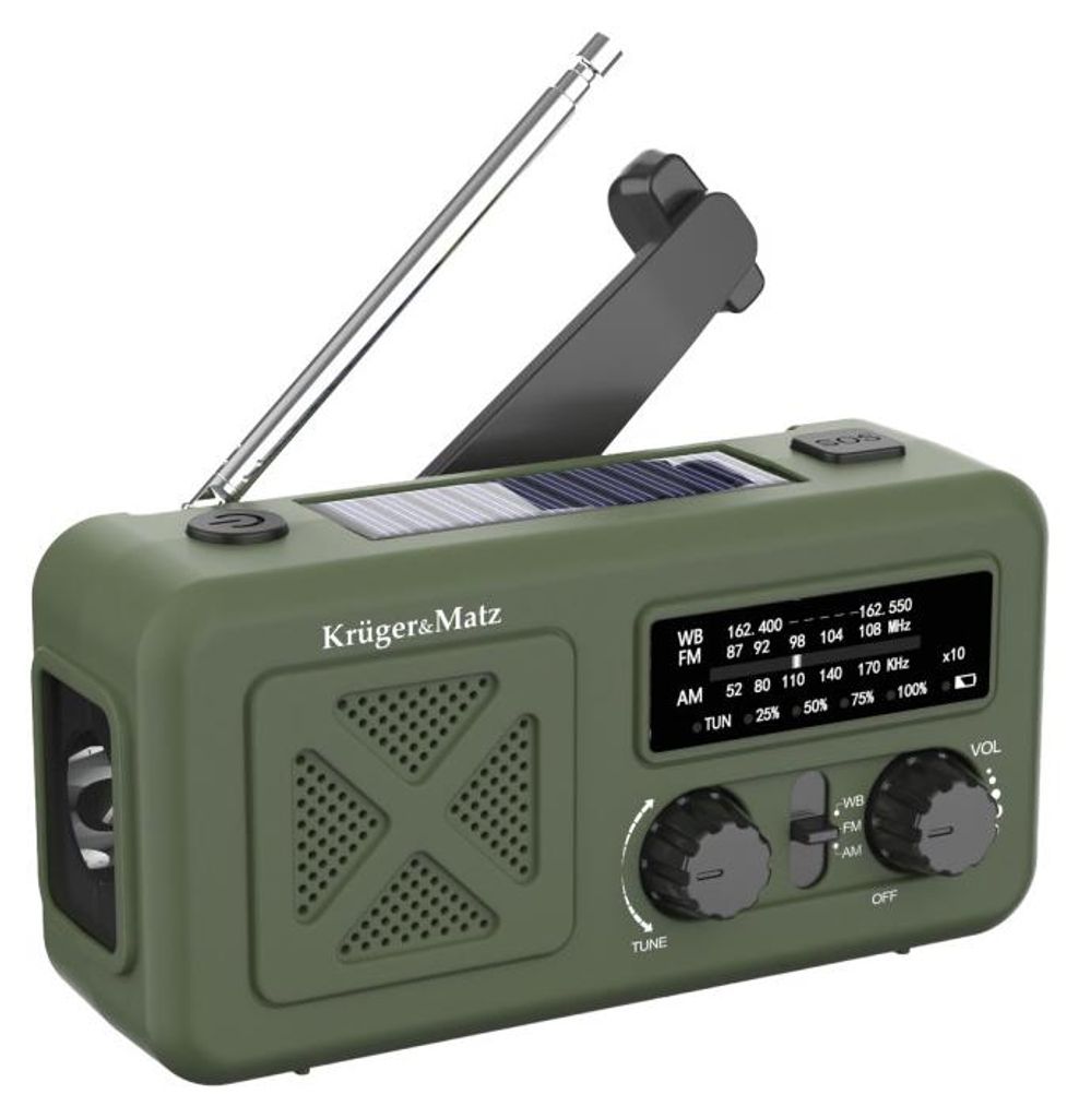Radio solaire Kruger&Matz KM0835 avec batterie externe de Image du produit 