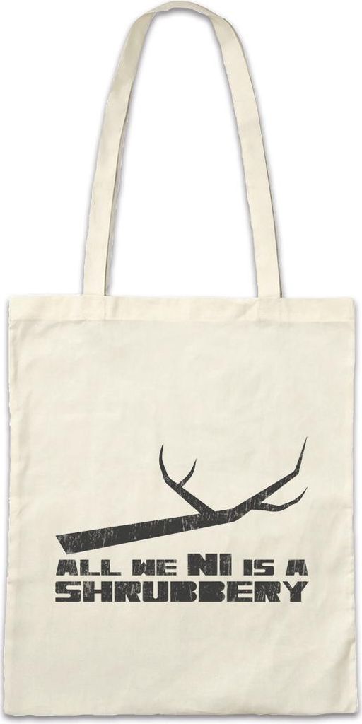 Urban Backwoods All We Ni Is A Shrubbery, Stofftasche, Farbe: Beige