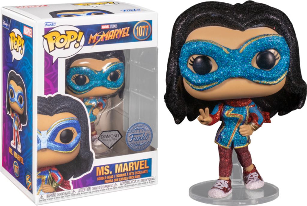 Figur Funko POP Ms. Marvel 1077 Ms. Marvel diamond Special Edition Brokatowa