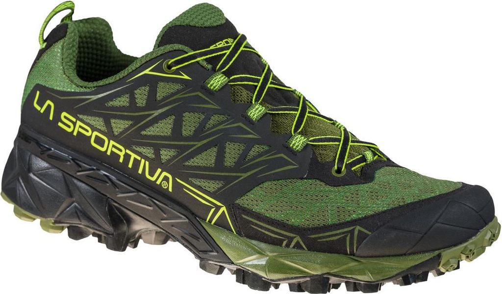 Akyra, La Sportiva Mountain Running Footwear, 46.5, Olive/Neon (Green) - La Sportiva