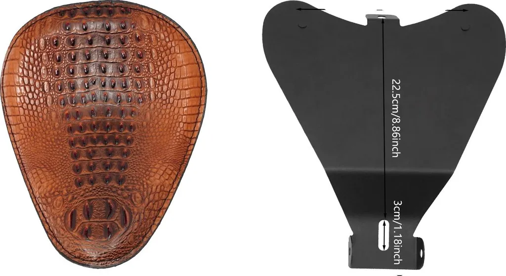 Coussin de selle moto marron pour longs trajets et confort de route
