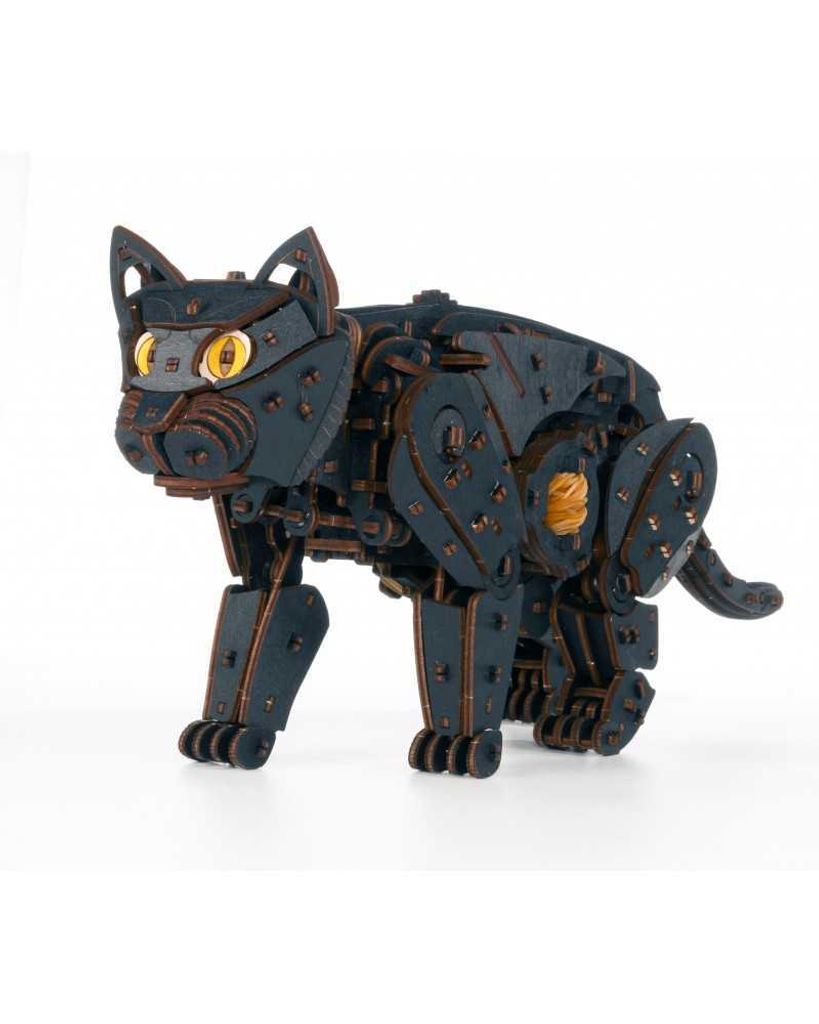 puzzle 3D, gatto nero, EWA, legno, 508 pezzi Immagine del prodotto 