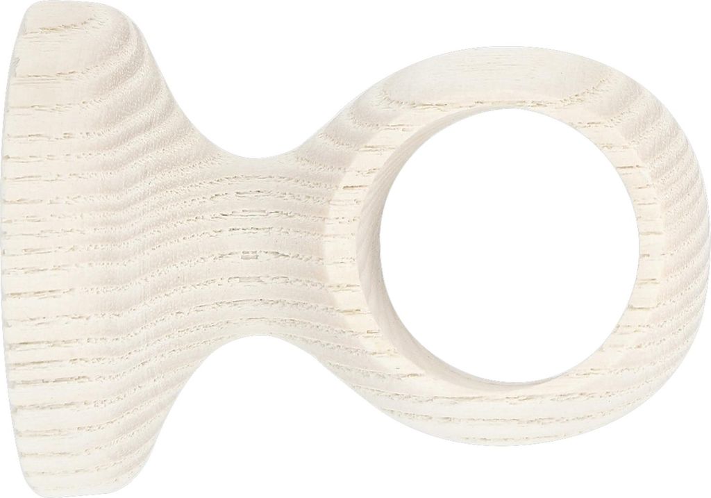 Kurze Monoblock-Halterung mit Öse aus Eschenholz Ø 28 mm