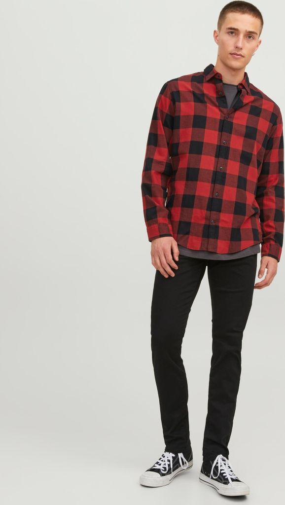 Jack & Jones Hemd Langärmliges GINGHAM TWILL SHIRT mit Hemdkragen