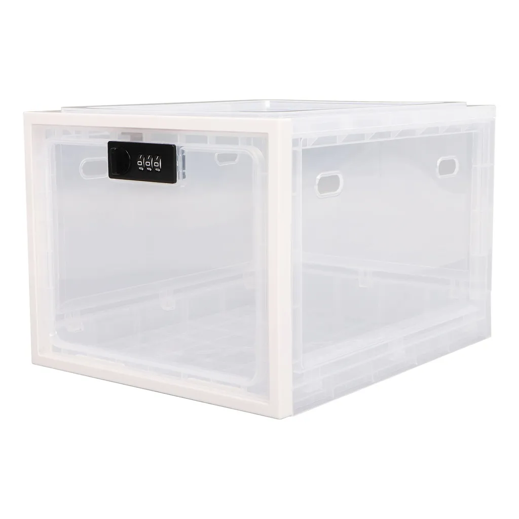 Boîte à code à 3 chiffres pour rangement sécurisé blanc et transparent