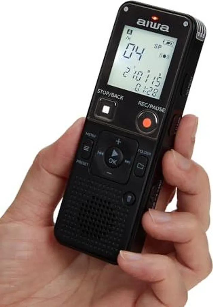 Dictaphone numérique AIWA DVR-A600 stéréo 16 Go pour prise de notes noir - 3