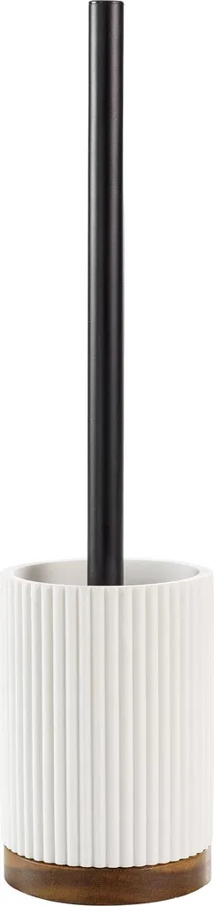 Support brosse de toilette NIAGARA blanc nervuré - Finition de qualité