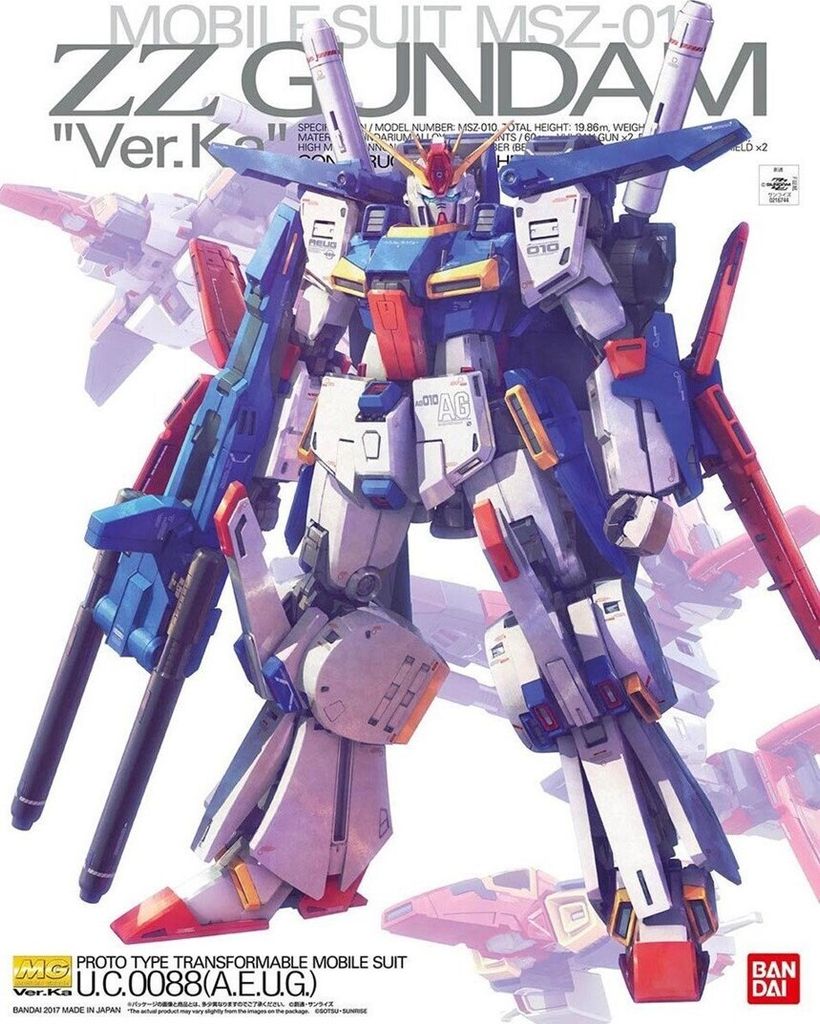 BANDAI BAN5063151 MG MSZ-010 ZZ Gundam Ver.Ka 21 cm Produktbild 
