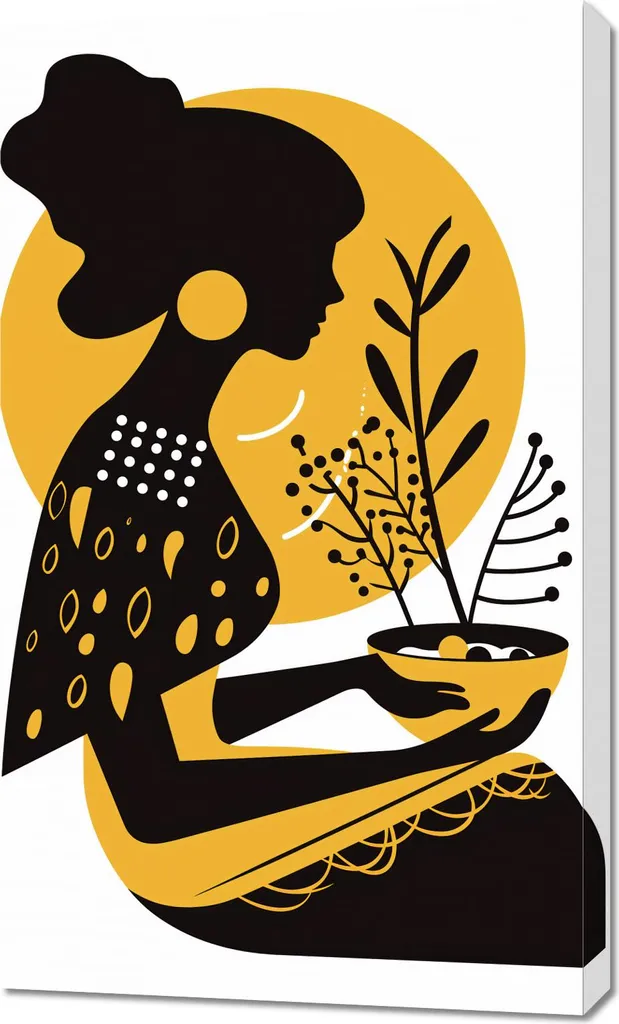 Tableau Femme et Nature 60x100 - La Solution pour un Mur Vide sans Vie