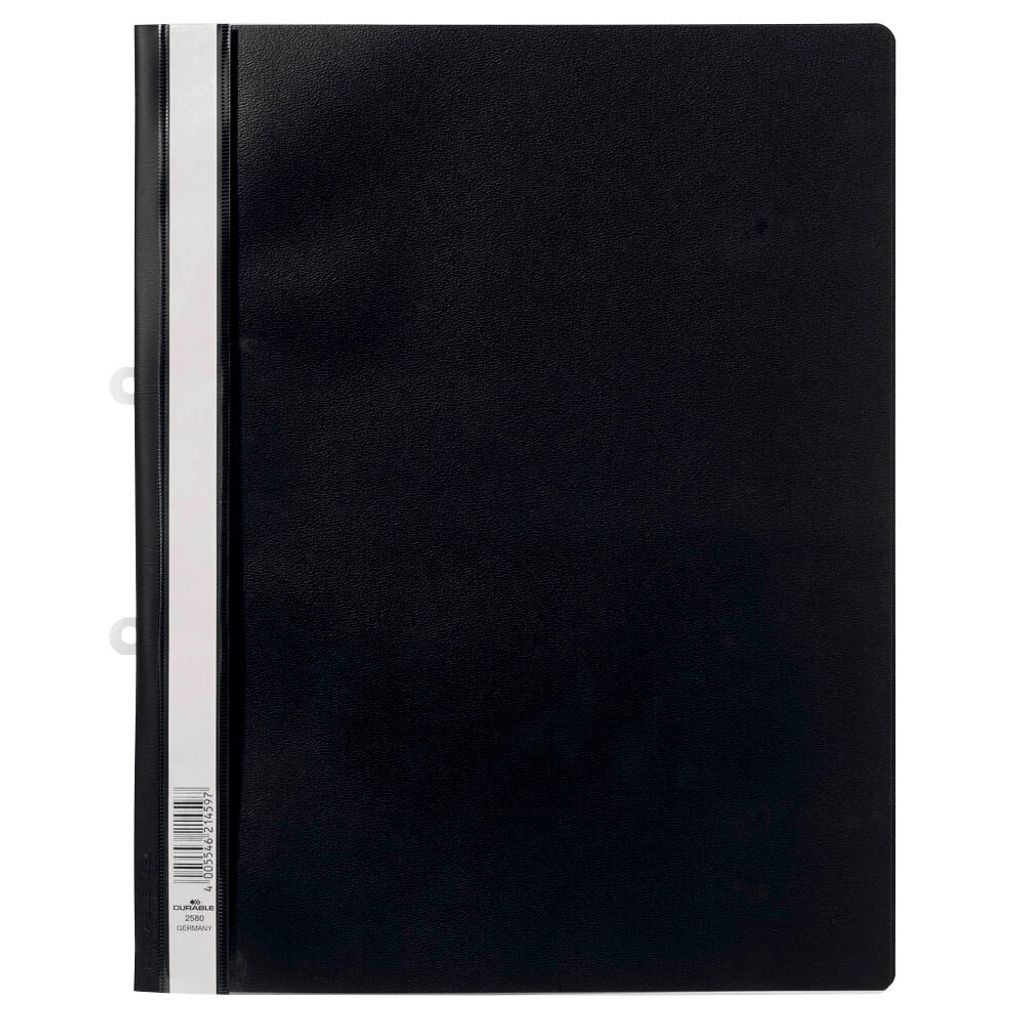 25 DURABLE Schnellhefter Kunststoff schwarz DIN A4 überbreit