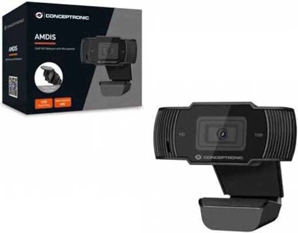 Webcam Conceptronic AMDIS 720P HD avec microphone USB Noir - 11