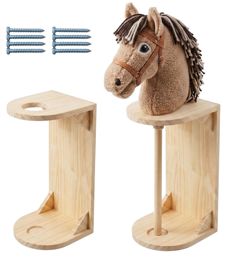 Relaxdays Set van 2 houders voor speelpaarden, voor Productafbeelding 