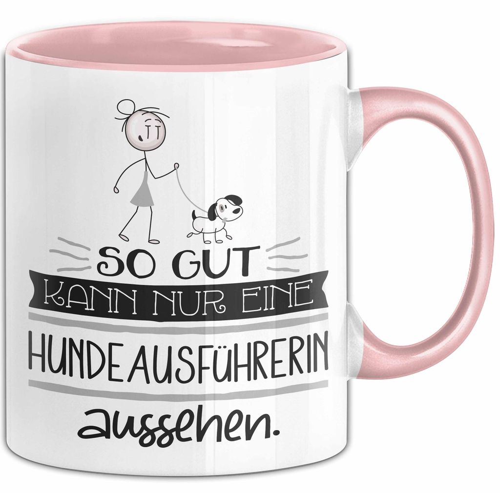 Hundeausführerin Geschenk Tasse So Gut Kann Nur Eine Hundeausführerin Aussehen Geschenkidee Geburtstag Weihnachten Lustig (Rosa)