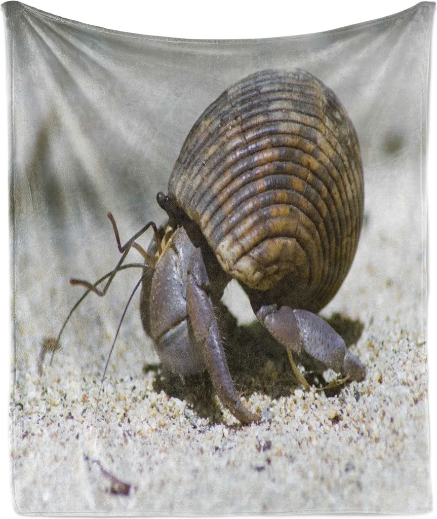 Plaid 175x230 cm ABAKUHAUS Macrofotografia Sabbia - Dark Tan Umber