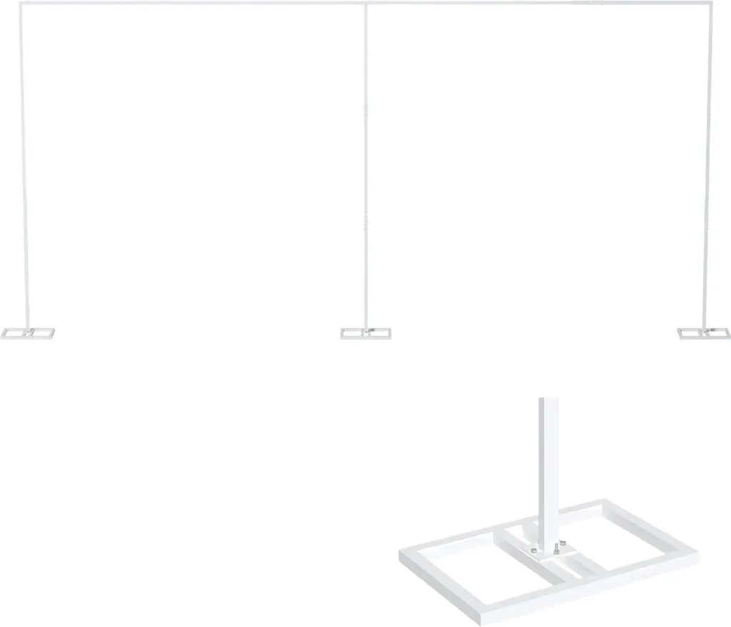 Structure décorative stable pour arche de mariage 3x6m en métal blanc