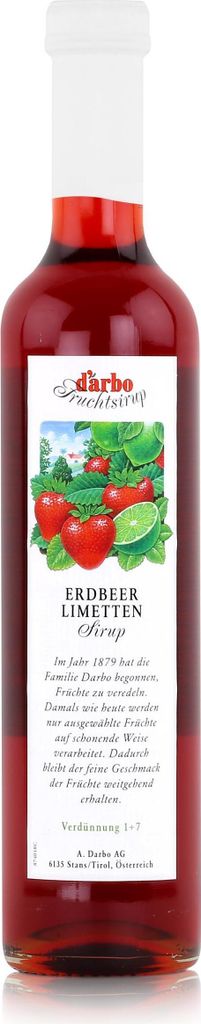 Darbo Erdbeer Limetten Sirup 500ml - Cocktails Kaffeesirup Produktbild 